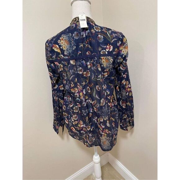 Anthropologie Pilcro Ladder Lace Tunic Blouse Size XS - Picture 7 of 9